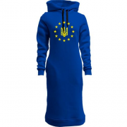 Жіноча толстовка-плаття з гербом України - ЄС