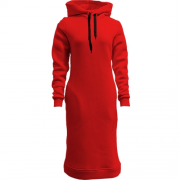 Женская красная толстовка-платье "ALLAZY"