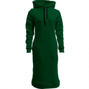 Жіноча темно-зелена толстовка-плаття "ALLAZY"