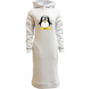 Женская толстовка-платье Пингвин Ubuntu