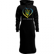 Женская толстовка-платье Love Ukraine