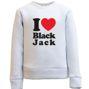 Детский свитшот I love Black Jack