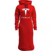 Женская толстовка-платье с лого Tesla