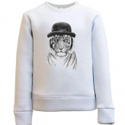 Детский свитшот с тигром в шляпе