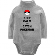 Детский боди LSL Keep calm and catch pokemon