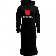 Женская толстовка-платье FreeBSD