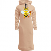 Женская толстовка-платье с пчелой и медом