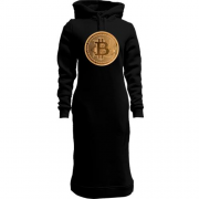 Женская толстовка-платье Биткоин (Bitcoin)