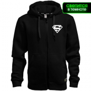 Мужская толстовка на молнии Superman (glow)