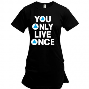 Подовжена футболка You Only Live Once