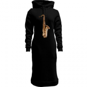 Жіноча толстовка-плаття з саксофоном