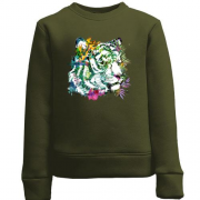 Детский свитшот с тигром в цветах