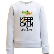 Детский свитшот с лягушкой Keep calm & be cool