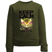 Дитячий світшот з лисицею Keep calm & be cool