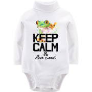 Дитячий боді LSL з жабою Keep calm & be cool