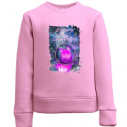 Детский свитшот с розовым монстром "enjoy the universe"