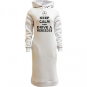 Женская толстовка-платье Keep calm and drive a Mercedes