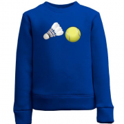 Детский свитшот с теннисным мячом и воланчиком