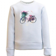 Детский свитшот с велосипедом и цветами