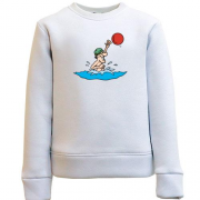 Детский свитшот с игроком в водное поло в воде