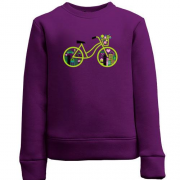 Детский свитшот с зеленым велосипедом