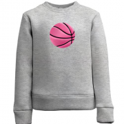 Детский свитшот с розовым баскетбольным мячом