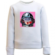 Детский свитшот с девушкой-космонавтом