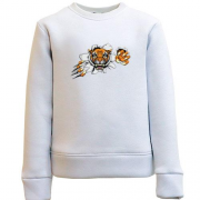 Детский свитшот с тигром разрывающим футболку