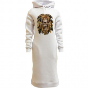 Женская толстовка-платье со львом с дредами
