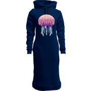Женская толстовка-платье с медузой