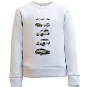 Детский свитшот с автомобилями "игрушки больших мальчиков"