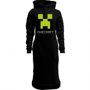 Женская толстовка-платье Minecraft logo grey
