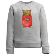 Детский свитшот с медведем в свитере