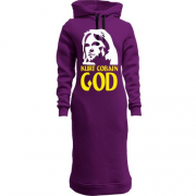 Женская толстовка-платье Kurt Cobain is god