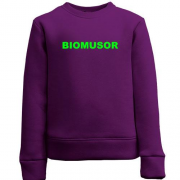 Детский свитшот с надписью "Biomusor"