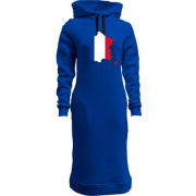 Жіноча толстовка-плаття з мапою-прапором Франції
