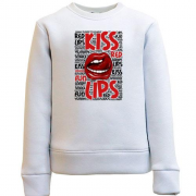 Детский свитшот Kiss red lips