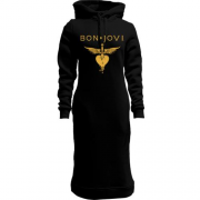 Женская толстовка-платье Bon Jovi gold logo
