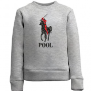 Детский свитшот с надписью " Pool " Дэдпул