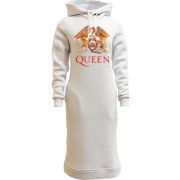 Женская толстовка-платье Queen color logo