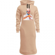 Женская толстовка-платье с Lil Peep и огнем