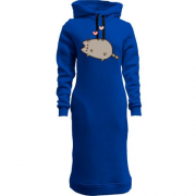 Жіноча толстовка-плаття з Пушин котом і сердечками
