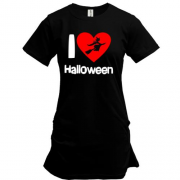 Подовжена футболка  I love Halloween