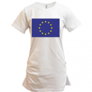 Подовжена футболка з прапором Євро Союзу