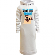 Жіноча толстовка-плаття Hug your pug