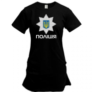 Удлиненная футболка с лого национальной полиции (2)