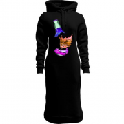 Женская толстовка-платье со стилизованной бутылкой