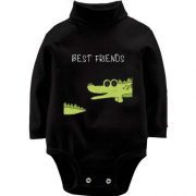 Детский боди LSL с крокодилом и хвостом "Лучшие друзья"