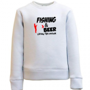 Дитячий світшот Fishing and beer