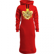 Женская толстовка-платье со львёнком "царь"